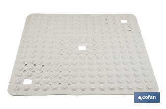 Tapis de bain carré | Idéal pour baignoire ou douche | Surface antidérapante | Différentes couleurs | Dimensions : 60 x 60 cm - Cofan