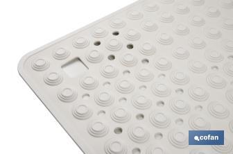 Square shower mat | Suitable for shower tray or bathtub | Non-slip mat | Available in various colours | Size: 60 x 60cm - Cofan