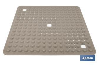 Tapis de bain carré | Idéal pour baignoire ou douche | Surface antidérapante | Différentes couleurs | Dimensions : 60 x 60 cm - Cofan