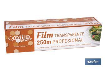 Film Transparente para uso profesional | Estuche con sierra de corte | Especial para usar en cocina - Cofan