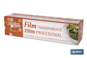 Película Transparente para uso profissional | Medida 250m Largura 30 cm | Peso 0.953Kg - Cofan