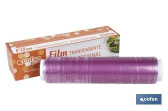 Película Transparente para uso profissional | Medida 250m Largura 30 cm | Peso 0.953Kg - Cofan