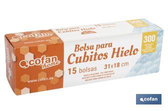 Bolsas para Cubos de gelo | Medida 25 x 18.7 cm | Caixa de 10 Unidades - Cofan