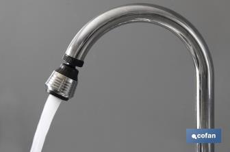 Grifo Borboteado | 2 Funciones | Con Filtro Aireador y Sistema de Ahorro de Agua | Medida 3,8 cm - Cofan