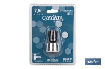 Grifo Borboteado | 2 Funciones | Con Filtro Aireador y Sistema de Ahorro de Agua | Medida 3,8 cm - Cofan