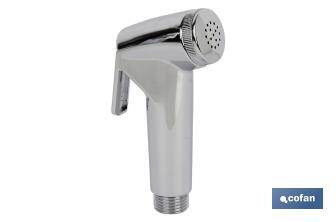 Kit of Chrome-plated bidet shower head | Trigger + Shower Hose + Bracket | Chrome-plated ABS - Cofan