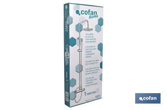 Columna de Ducha con Grifería Monomando | 5 Piezas |Fabricado en ABS Cromado - Cofan