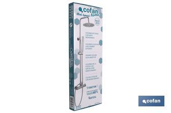 Columna de Ducha con Grifo Monomando Cromado | Con Filtro de Ahorro de Agua - Cofan