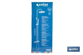 Columna de Ducha con Grifo Monomando Cromado | Con Filtro de Ahorro de Agua - Cofan