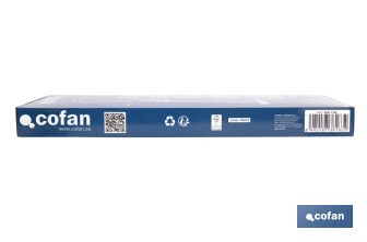 Shower column with single-handle tap | Square overhead shower head | Adjustable in height - Cofan
