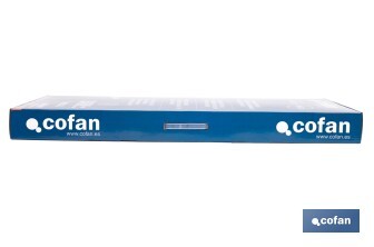 Shower column with single-handle tap | Square overhead shower head | Adjustable in height - Cofan