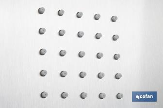 Painel de duche com 4 funções | Material: Aço inoxidável 304 | Chuveiro em latão | Dimensões: 129 x 22,3 cm - Cofan