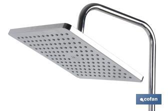 Cabezal de Ducha Cuadrado | Fabricado en Latón Cromado y ABS | Medida 30 cm - Cofan