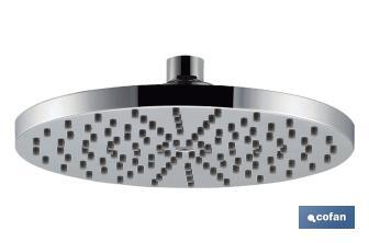 Round overhead shower head | Chrome-plated brass & ABS | Size: 20cm | Resistant against rust - Cofan