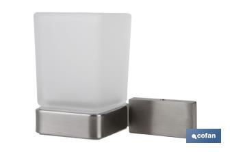 Porta Copos | Modelo Madeira | Em Aço Inox 304 Satinado | Medida 15 x 11 x 10 cm - Cofan