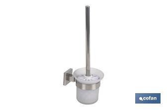 Round toilet brush holder | Madeira Model | 304 stainless steel | Polished finish - Cofan