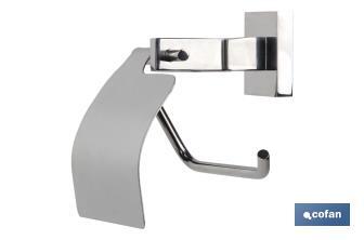 Toilet paper holder | Marvao Model | 304 stainless steel | Polished finish | Size: 15.4 x 14.4 x 7.5cm - Cofan