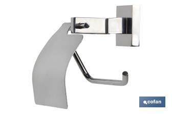 Toilet paper holder | Marvao Model | 304 stainless steel | Polished finish | Size: 15.4 x 14.4 x 7.5cm - Cofan