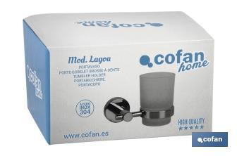 Portavaso | Acero Inoxidable 304 Brillo | Modelo Lagoa - Cofan