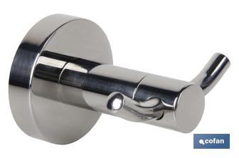 Cabide de WC para pendurar Roupa | Modelo Marvão | Em Aço Inox 304 Brilhante | Brilhante 7 x 6,5 x 5 cm - Cofan