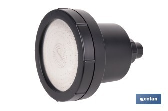 Rociador de ducha de alta presión con acabado en negro | Incluye filtro de 15 etapas | Rotación 360° | Fácil instalación y ahorro de agua - Cofan