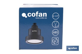 Rociador de ducha de alta presión con acabado en negro | Incluye filtro de 15 etapas | Rotación 360° | Fácil instalación y ahorro de agua - Cofan