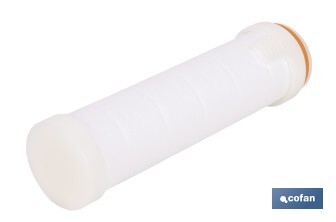 Pack de 4 filtros de repuesto para mango de ducha | Filtración multicapa | Suaviza el agua dura y elimina impurezas | Medidas: 9,5 x 2,6 cm - Cofan