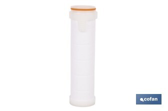 Pack de 4 filtros de repuesto para mango de ducha | Filtración multicapa | Suaviza el agua dura y elimina impurezas | Medidas: 9,5 x 2,6 cm - Cofan