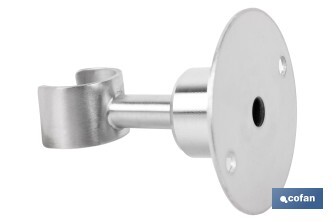 Soporte de ducha para pared | Material: acero inoxidable | Diámetro: 5,5 cm | Fácil instalación | Disponible en dos acabados diferentes - Cofan