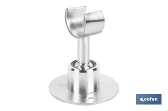 Soporte de ducha para pared | Material: acero inoxidable | Diámetro: 5,5 cm | Fácil instalación | Disponible en dos acabados diferentes - Cofan