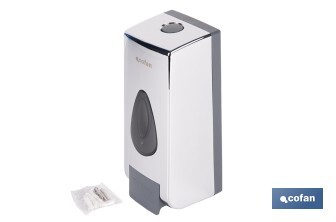 Dosificador de jabón líquido | Capacidad: 600 ml | Material: ABS resistente | Apto para uso comercial | Disponible en dos colores - Cofan