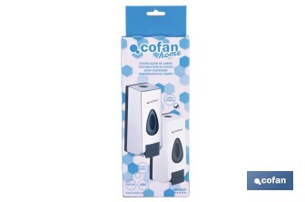 Dosificador de jabón líquido | Capacidad: 600 ml | Material: ABS resistente | Apto para uso comercial | Disponible en dos colores - Cofan