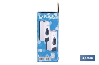 Dosificador de jabón líquido | Capacidad: 600 ml | Material: ABS resistente | Apto para uso comercial | Disponible en dos colores - Cofan