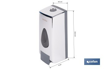 Dosificador de jabón líquido | Capacidad: 600 ml | Material: ABS resistente | Apto para uso comercial | Disponible en dos colores - Cofan
