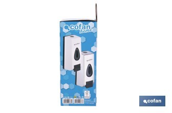 Dosificador de jabón líquido | Capacidad: 600 ml | Material: ABS resistente | Apto para uso comercial | Disponible en dos colores - Cofan