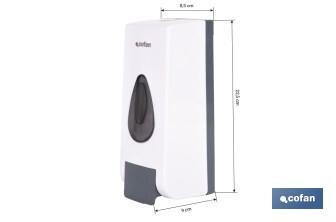 Dosificador de jabón líquido | Capacidad: 600 ml | Material: ABS resistente | Apto para uso comercial | Disponible en dos colores - Cofan