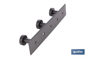 Perchero de pared negro | Material: acero inoxidable | Resistente y elegante | Disponible con diferentes colgadores - Cofan