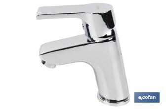 Grifo para Lavabo Monomando | Modelo Ross | Fabricado en Latón | Medidas 13 x 11 x 4.5 cm - Cofan