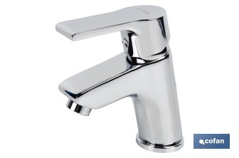 Grifo para Lavabo Monomando | Modelo Ross | Fabricado en Latón | Medidas 13 x 11 x 4.5 cm - Cofan