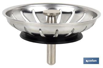 Sink Strainer Plug | 304 Stainless Steel | Kandy Model | Universal Strainer Plug - Cofan