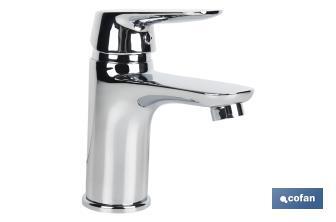 Robinet pour Lavabo Mitigeur | Dimensions 40 mm | Modèle Rift | Fabriqué en Laiton avec Finition en Chromé et Commande en Alliage de Zinc - Cofan