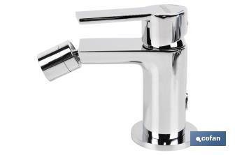 Single-Handle Bidet Mixer Tap | Size: 25mm | Matheson Model | Brass with Chrome-Plated Finish - Cofan