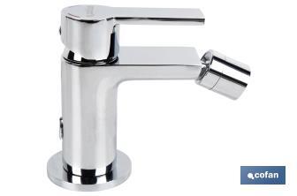 Single-Handle Bidet Mixer Tap | Size: 25mm | Matheson Model | Brass with Chrome-Plated Finish - Cofan