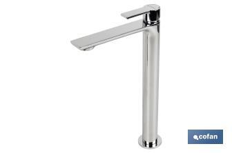 High Rise Mixer Tap | Single-Handle Tap | Size: 25mm | Matheson Model | Brass with Chrome-Plated Finish - Cofan