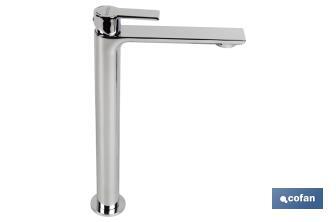 High Rise Mixer Tap | Single-Handle Tap | Size: 25mm | Matheson Model | Brass with Chrome-Plated Finish - Cofan