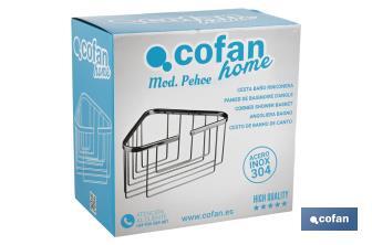  Corner Shower Basket | Corner-Piece | 304 Stainless Steel - Cofan