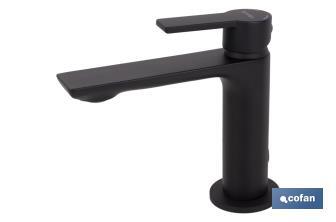 Torneira Monomando para Lavabo | Cor Torneiras Negra | Cartucho de 25 mm - Cofan