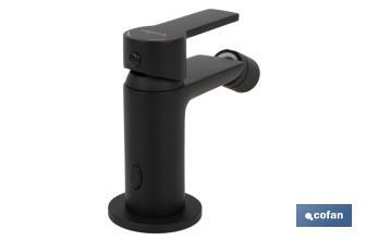 Single-handle mixer tap for bidet | Black bathroom fittings | Cartridge of 25mm - Cofan