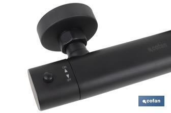 Thermostatic shower mixer tap | Black bathroom fittings | Size: 26.3 x 3.1cm  - Cofan