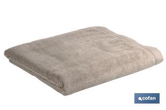 Set of 3 beige bath towels with 580g/m2 | Abisinia range | Set of bath towels made of 100% cotton - Cofan